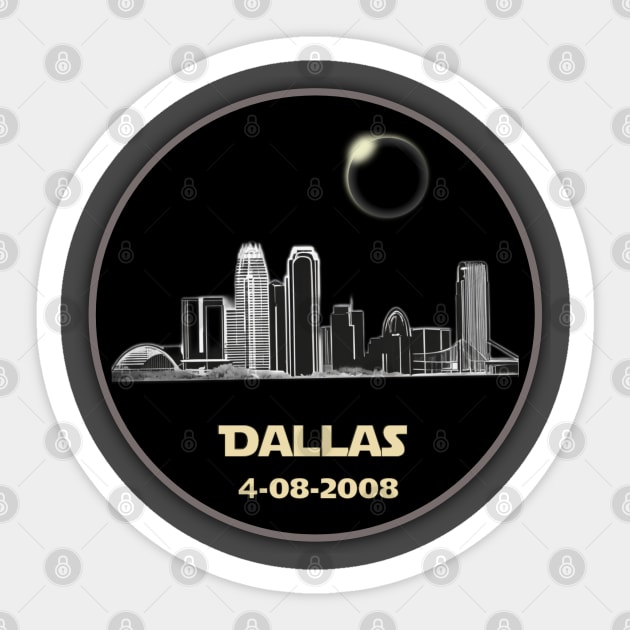 Dallas Solar Eclipse 2024 Sticker by Ready to Be Mooned